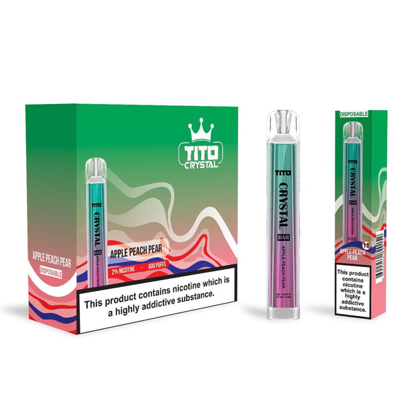Tito Crystal Bar 600 Vape Jetable (Boîte de 10)